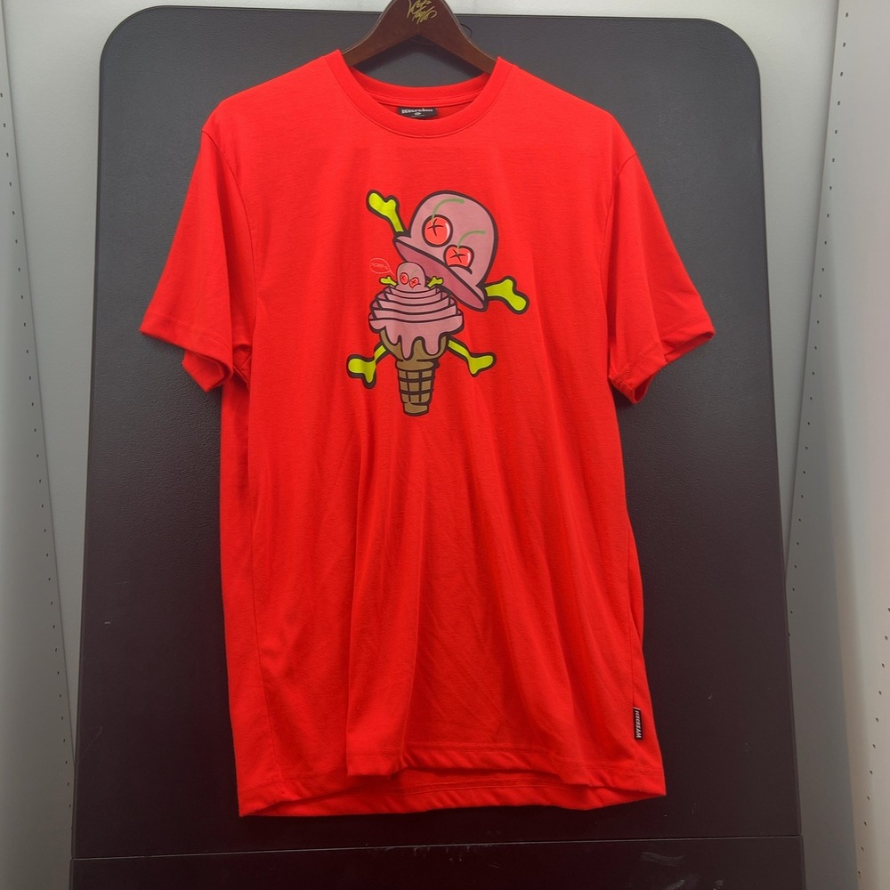 Icecream Red Skull Ice Cream Graphic T-Shirt Mens XL Streetwear Short Sleeve Tee
